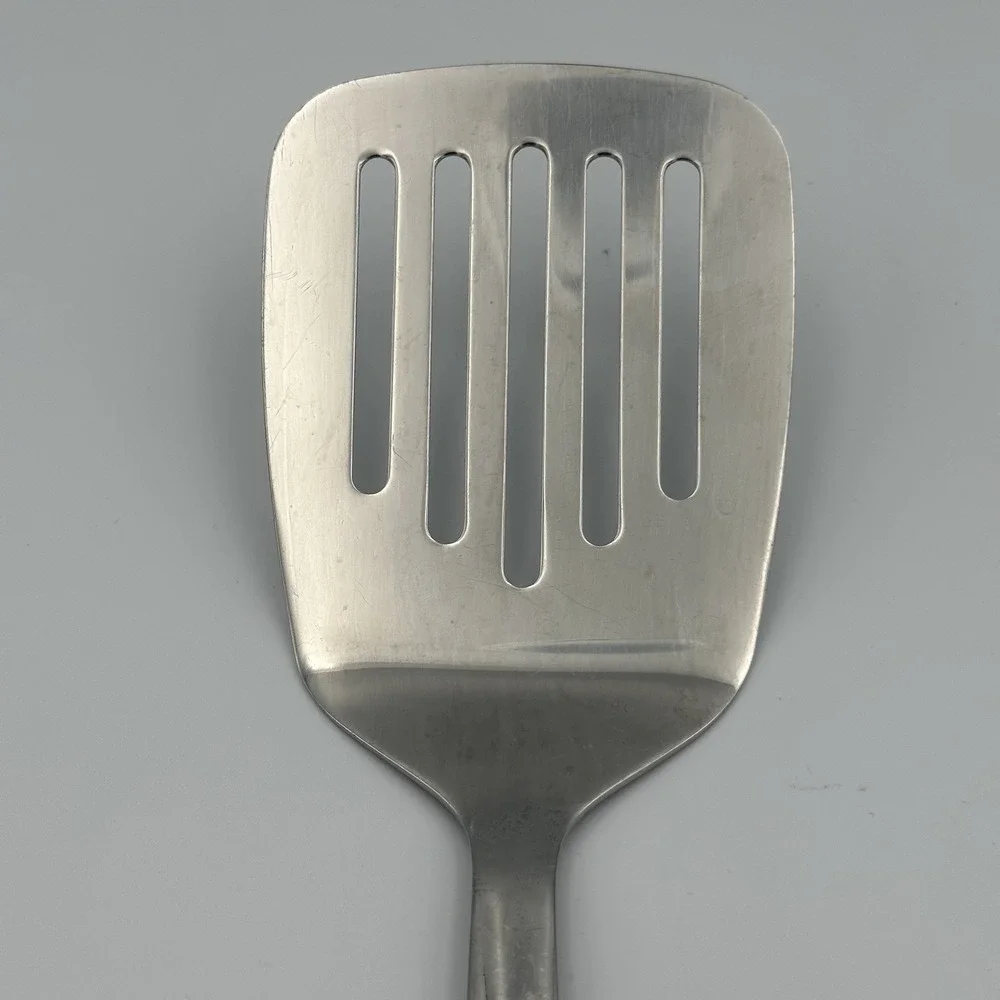 Inox Edelstahl‎ Rostfrei Stainless 18/8 Slotted Spatula Flipper Rubber Grip